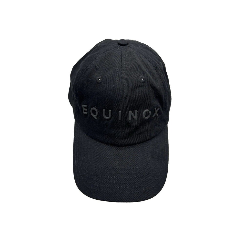 Equinox Gym DL Snapback Hat Black Raised Rubber Logo It's Not Fitness It's Life
